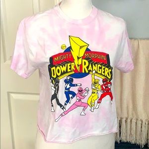 POWER RANGERS tie dye crop tee